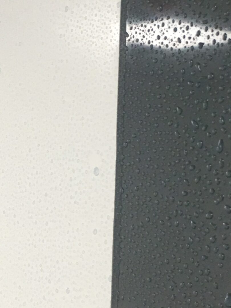 Droplets of Water on the PVC Wall Units